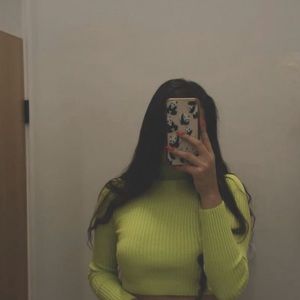 Neon green crop top